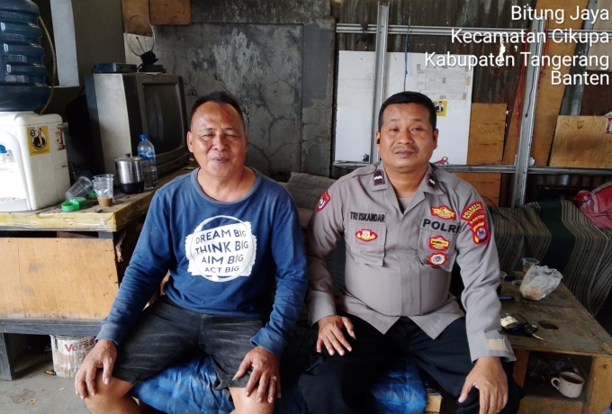 Polsek Cikupa Sambangi Warga Desa Bitung Jaya