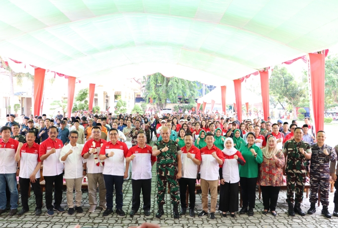 Kodim 0317/TBK Bersama Korem 033/WP dan INTI Kepri Gelar Bakti Sosial di Karimun