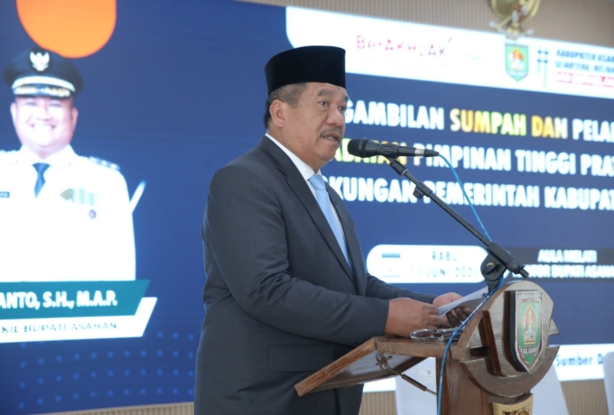 Bupati Asahan Lantik 3 Jabatan Pimpinan Tinggi Pratama