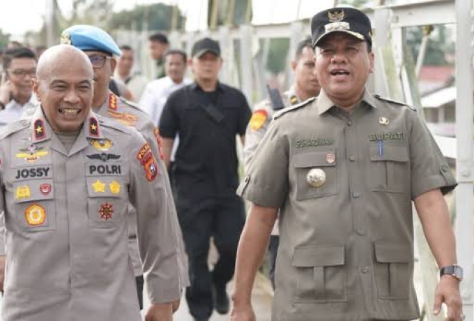 Bupati Kuansing Sambut Wakapolda Riau, Bahas Penertiban PETI dan Persiapan Pacu Jalur