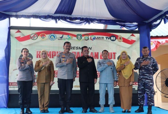 Kapolres Bintan Yunita Hadiri Peluncuran Kampung Pangan Laut di Desa Pengudang
