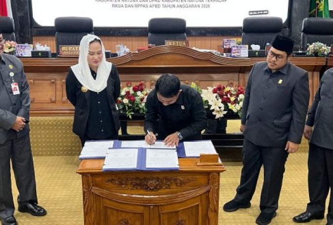 Sepakati bersama DPRD Natuna, Bupati Cen Sui Lan Wujudkan Pengelolaan Anggaran yang Efektif dan Berkeadilan melalui RKUA-RPPAS Tahun 2026