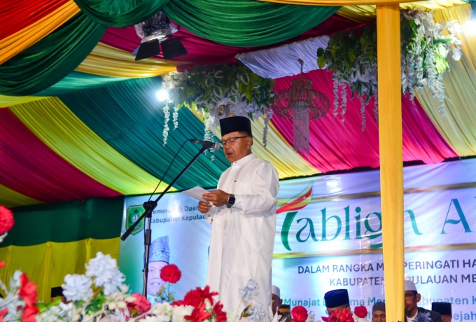 Tabligh Akbar HUT ke-17 Meranti, Bupati Asmar Ajak Perkuat Ukhuwah dan Syukur atas Perjuangan Pemekaran