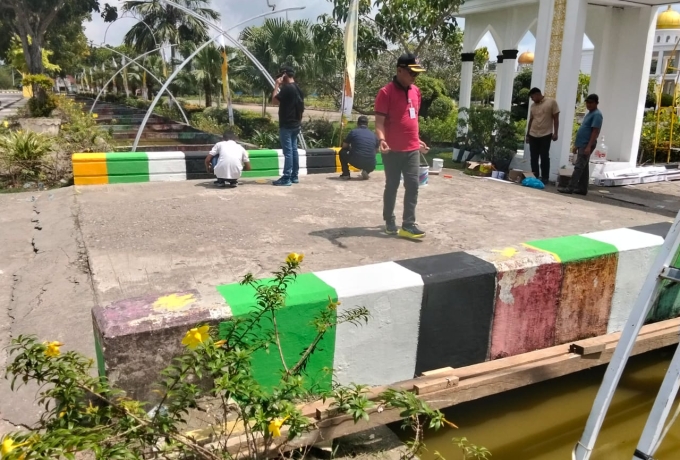 Kadis PUTR Rohil Ajak Seluruh Pegawai Gotong Royong Bersihkan Arena MTQ Kecamatan