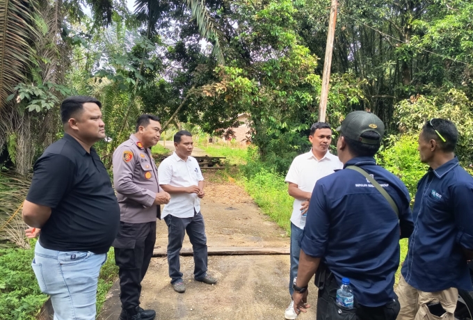 Jembatan Rusak Lubuk Agung Disorot, Tim Asesmen Polda Riau Turun Langsung ke Lokasi