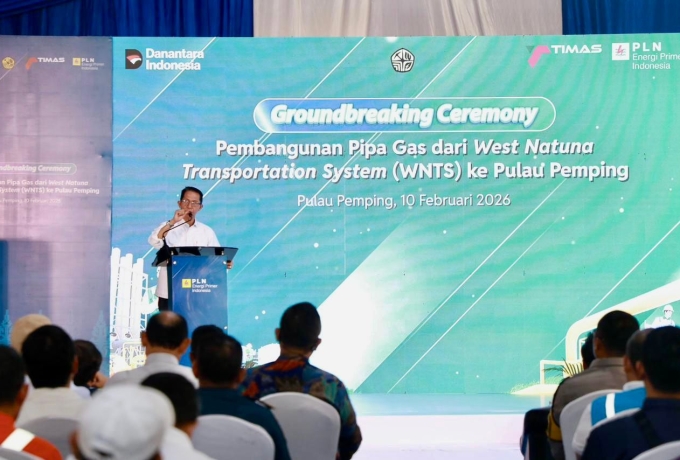 Setelah 10 Tahun Penantian, Pipa Gas WNTS ke Pulau Pemping Resmi Dibangun