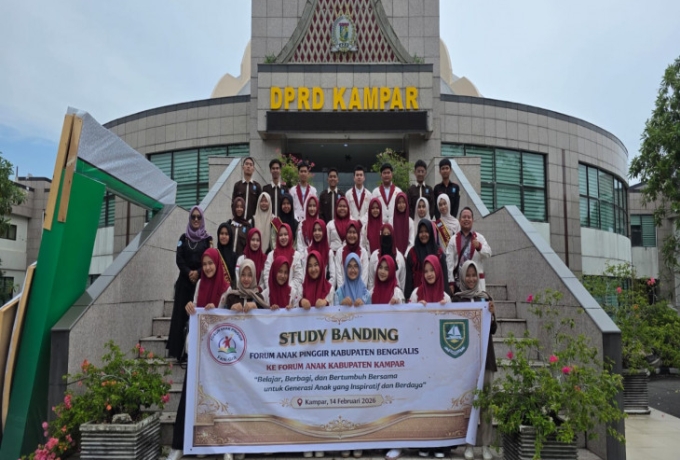 Forum Anak Kampar Terima Kunjungan Kaji Banding Forum Anak Pinggir Bengkalis