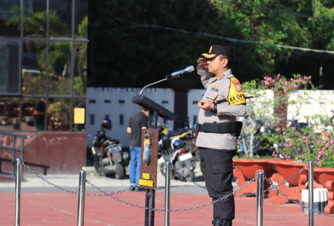 Polres Indragiri Hilir Gelar Apel Gelar Pasukan Operasi Ketupat 2026 untuk Pelayanan Idul Fitri 1447 H