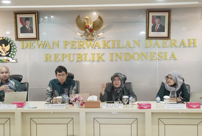 Bupati Siak Kritisi Ketimpangan Fiskal DBH Migas di Forum DPD RI