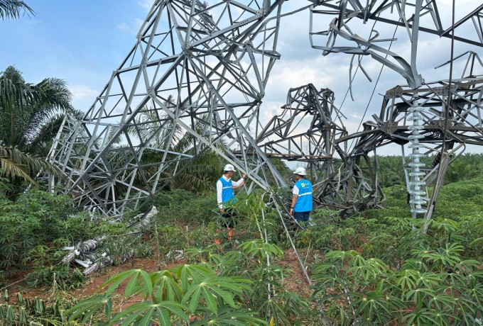 PLN Datangkan Lima Tower Emergency dan Personel Lintas Wilayah untuk Percepat Pemulihan Sistem Kelistrikan Sumut