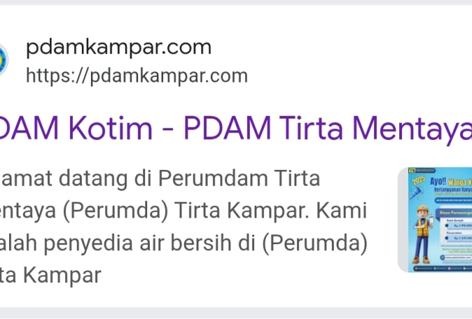 Beredar Website Misterius PDAM Kampar