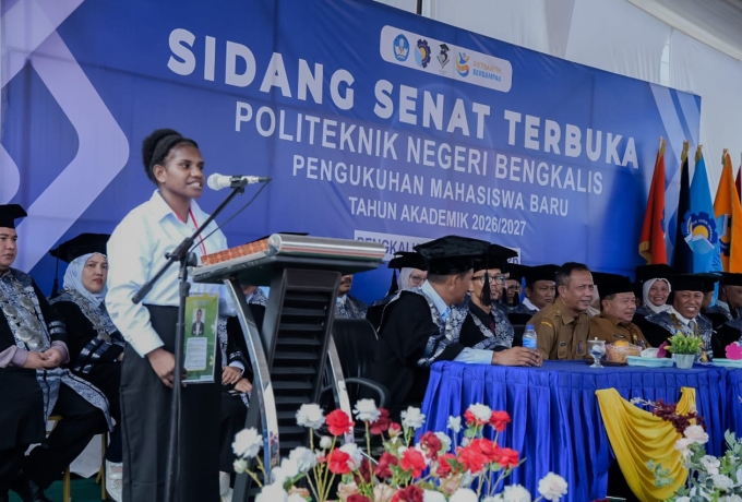 Dari Papua Pegunungan ke Bengkalis, Honce Wenda Pilih Polbeng untuk Menimba Ilmu