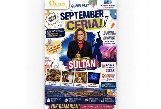 Sultan The Legend of Malay Slow Rock Siap Guncang Batam di Queen Fest September Ceria