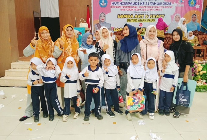 Dicco Abyan Pramana, Murid TK ABA 010 Kuok Raih Juara Harapan II Art & Craft Himpaudi Kampar