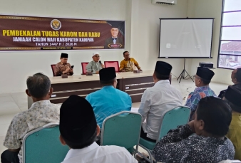 Hari Ini Pembekalan Karom dan Karu Digelar, 56 Petugas Jadi Kunci Suksesnya 452 JCH Kampar