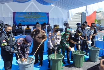 Polres Kepulauan Meranti Musnahkan 26,6 Kg Sabu Jaringan Internasional