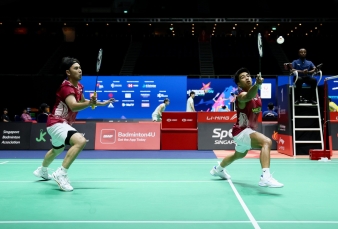 Sabar/Reza Melaju Mulus ke Babak Berikutnya usai Tundukkan Ganda Tuan Rumah