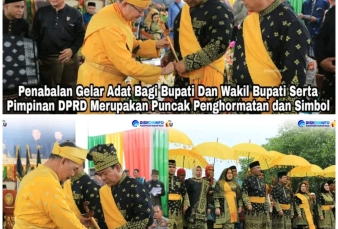 Marwah Adat Melayu Bergema, Bupati-Wabup dan Pimpinan DPRD Rohul Sandang Gelar Kehormatan Adat