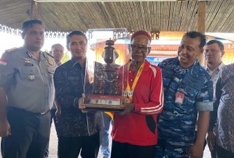 Gasing Lestarikan Tradisi Melayu, Bunguran Timur Juara Lomba Antar Kecamatan HUT ke-27 Natuna